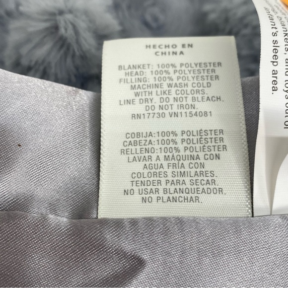 Cloud Island Gray Elephant Lovey Security Blanket Satin Trim and Back Baby Plush - Picture 10 of 15